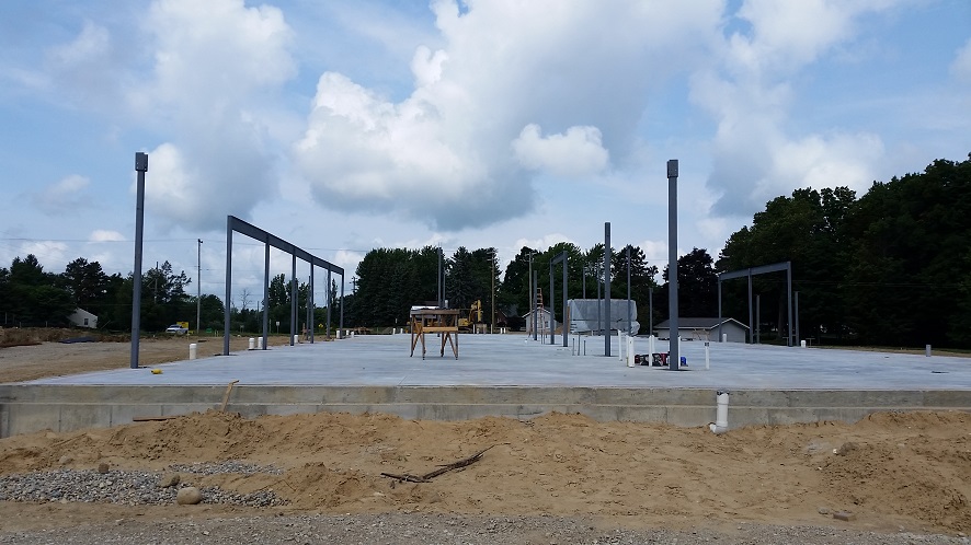 Steel Beams in Cement Foundation